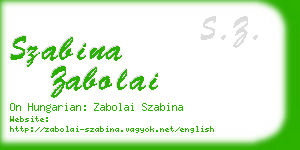 szabina zabolai business card